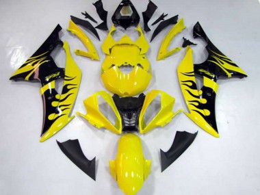 08-16 Yellow Flame R6 Fairings