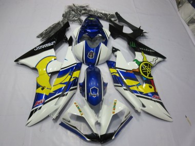 08-16 Yellow and Blue R6 Fairings