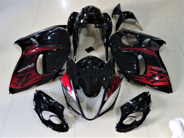 08-20 Gloss Black & Candy Red GSXR 1300 Hayabusa Fairings 08-20 Gloss Black & Candy Red GSXR 1300 Hayabusa Fairings