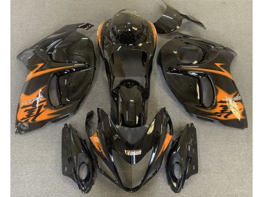 08-20 Gloss Black & Orange GSXR 1300 Hayabusa Fairings