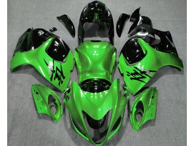 08-20 Gloss Green and Black GSXR 1300 Hayabusa Fairings