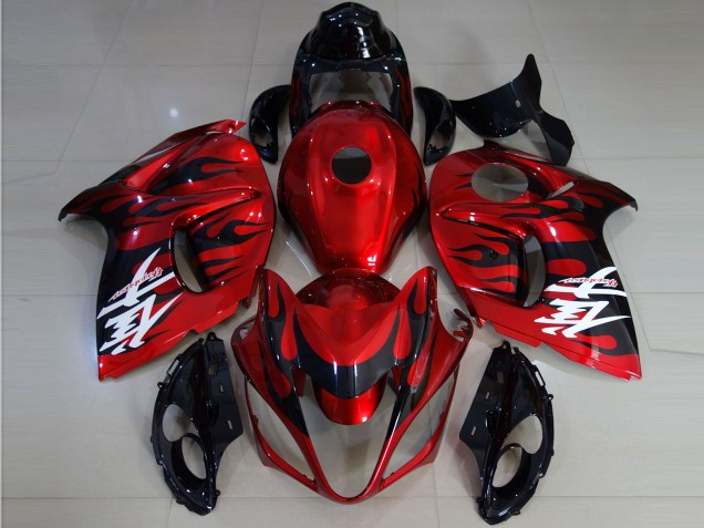 08-20 Vibrant Red & Flame GSXR 1300 Hayabusa Fairings 08-20 Vibrant Red & Flame GSXR 1300 Hayabusa Fairings