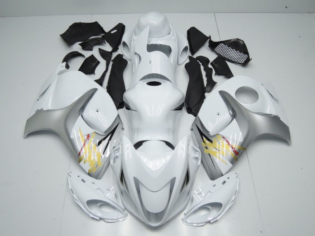 08-20 White and Silver GSXR 1300 Hayabusa Fairings 08-20 White and Silver GSXR 1300 Hayabusa Fairings