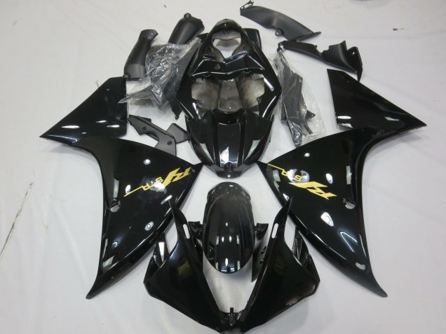 09-11 Gloss Black Gold R1 Fairings 09-11 Gloss Black Gold R1 Fairings