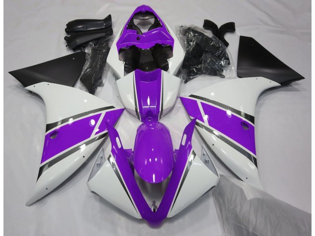 09-11 Gloss White and Purple R1 Fairings 09-11 Gloss White and Purple R1 Fairings