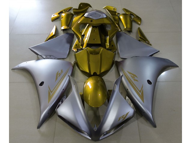 09-11 Matte Silver & Gold R1 Fairings 09-11 Matte Silver & Gold R1 Fairings