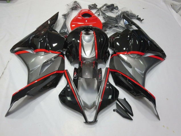 09-12 Black and Grey Red Pin CBR600RR Fairings 09-12 Black and Grey Red Pin CBR600RR Fairings