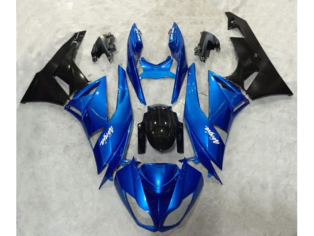 09-12 Blue and Black Ninja ZX6R Fairings 09-12 Blue and Black Ninja ZX6R Fairings