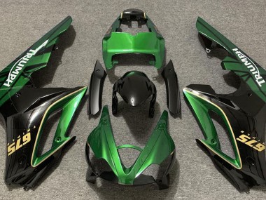 09-12 Gloss Green and Black Daytona 675 Fairings