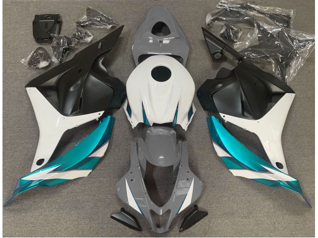 09-12 Gloss Grey White and Light Blue CBR600RR Fairings 09-12 Gloss Grey White and Light Blue CBR600RR Fairings