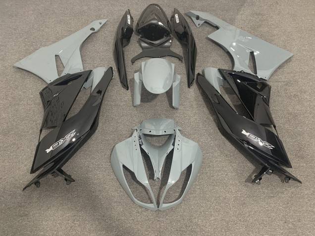 09-12 Gloss Grey and Black ZX6R Fairings 09-12 Gloss Grey and Black ZX6R Fairings