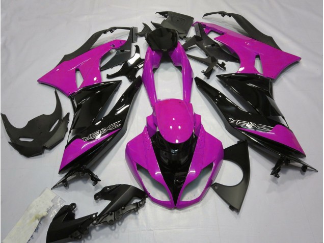 09-12 Gloss Pink and Black ZX6R Fairings 09-12 Gloss Pink and Black ZX6R Fairings