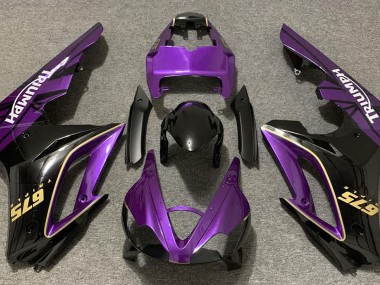 09-12 Gloss Purple and Black Daytona 675 Fairings