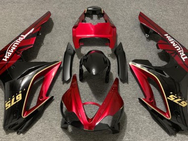 09-12 Gloss Red and Black Daytona 675 Fairings