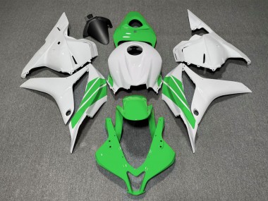 09-12 Green and White Side Stripe CBR600RR Fairings
