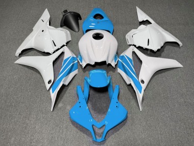 09-12 Light Blue and White Side Stripe CBR600RR Fairings
