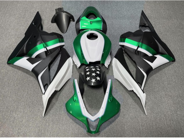 09-12 Matte Black and Green Star CBR600RR Fairings 09-12 Matte Black and Green Star CBR600RR Fairings