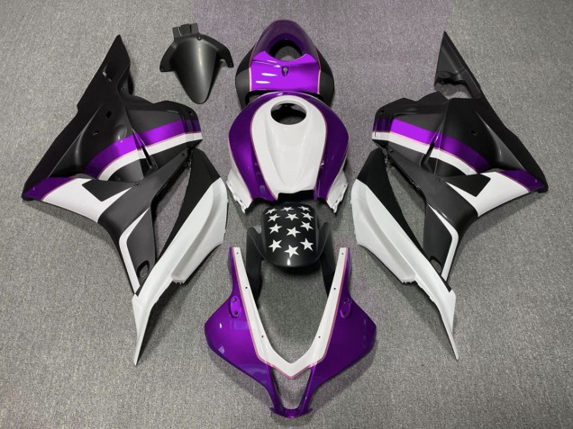 09-12 Matte Black and Purple Star CBR600RR Fairings 09-12 Matte Black and Purple Star CBR600RR Fairings