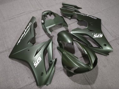09-12 Matte Green White Daytona 675 Fairings