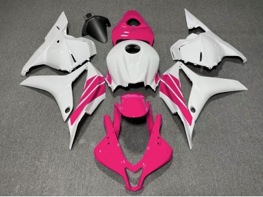 09-12 Pink and White Side Stripe CBR600RR Fairings