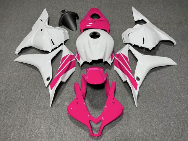 09-12 Pink and White Side Stripe CBR600RR Fairings 09-12 Pink and White Side Stripe CBR600RR Fairings