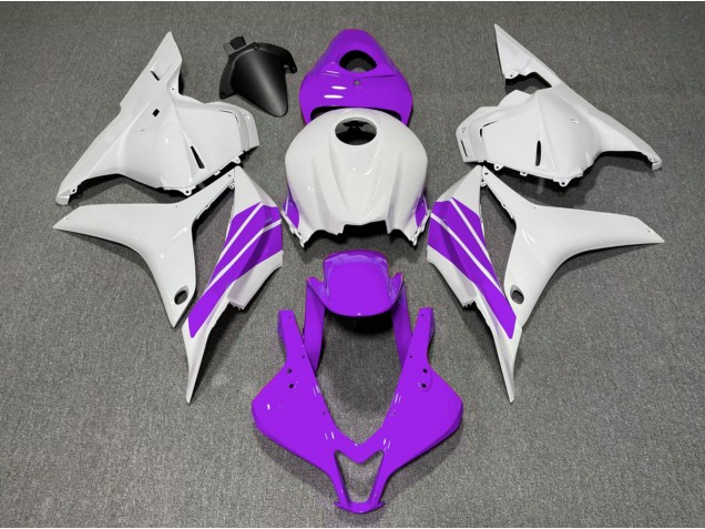 09-12 Purple and White Side Stripe CBR600RR Fairings 09-12 Purple and White Side Stripe CBR600RR Fairings
