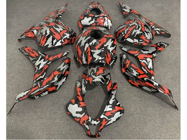 09-12 Red Grey Camo CBR600RR Fairings 09-12 Red Grey Camo CBR600RR Fairings