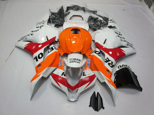 09-12 White Orange Repsol CBR600RR Fairings 09-12 White Orange Repsol CBR600RR Fairings