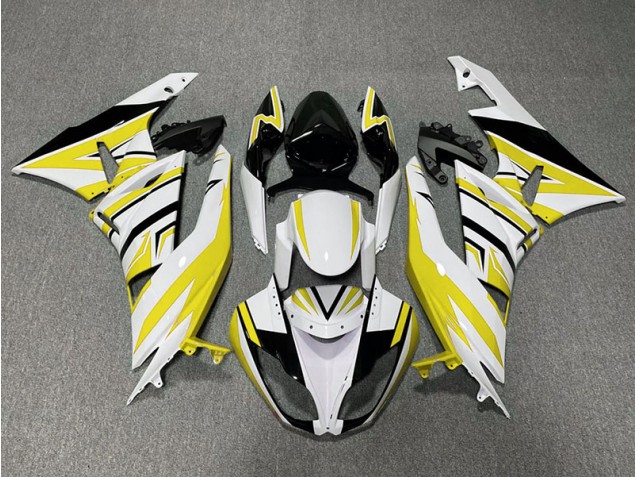 09-12 Yellow White and Black Zag ZX6R Fairings 09-12 Yellow White and Black Zag ZX6R Fairings