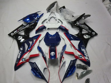 09-14 Alien Blue and White S1000RR Fairings