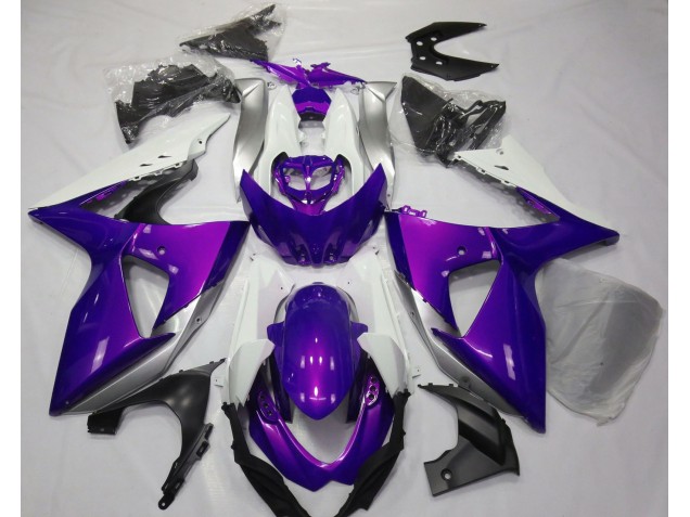 09-16 Gloss Purple & White GSXR 1000 Fairings 09-16 Gloss Purple & White GSXR 1000 Fairings