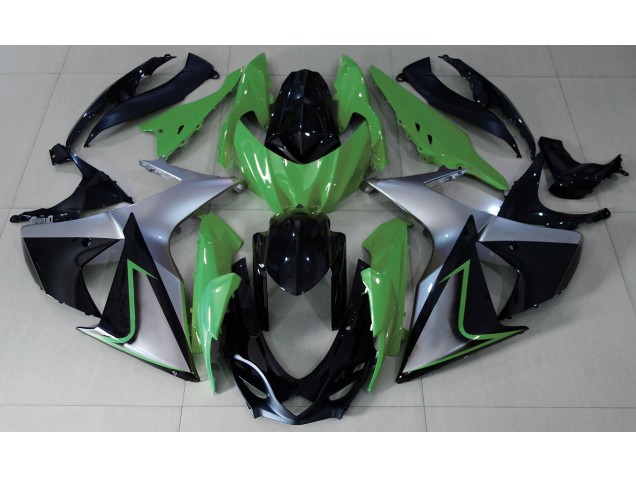 09-16 Green Silver and Black GSXR 1000 Fairings 09-16 Green Silver and Black GSXR 1000 Fairings