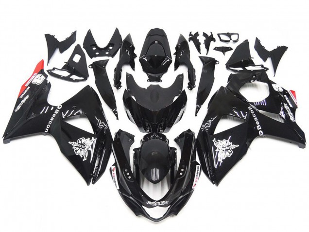 09-16 Solid Gloss Black Red style GSXR 1000 Fairings 09-16 Solid Gloss Black Red style GSXR 1000 Fairings