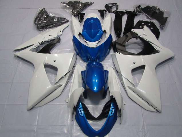 09-16 White and Blue GSXR 1000 Fairings 09-16 White and Blue GSXR 1000 Fairings