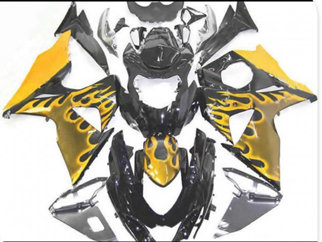 09-16 Yellow Flame GSXR 1000 Fairings 09-16 Yellow Flame GSXR 1000 Fairings
