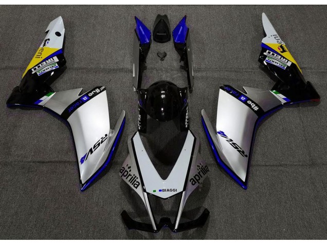 10-15 Silver Pirelli & Blue RSV4 1000 Fairings