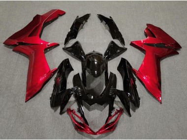 11-24 Gloss Black and Lava Red GSXR 600-750 Fairings