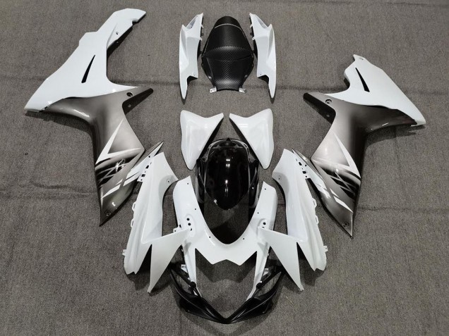 11-24 Gloss White and Silver Style GSXR 600-750 Fairings 11-24 Gloss White and Silver Style GSXR 600-750 Fairings