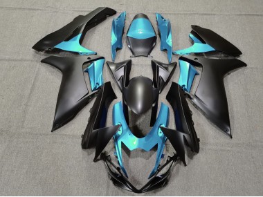 11-24 Light Blue and Matte Black GSXR 600-750 Fairings