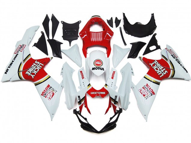 11-24 Lucky Strike with Gold Circle GSXR 600-750 Fairings 11-24 Lucky Strike with Gold Circle GSXR 600-750 Fairings