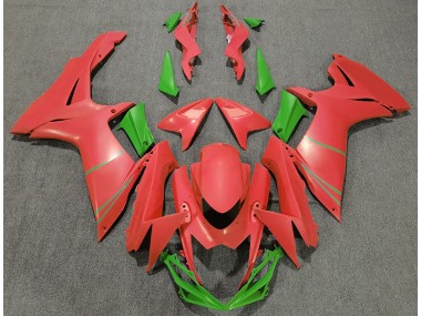 11-24 Matte Grapefruit Red & Green GSXR 600-750 Fairings