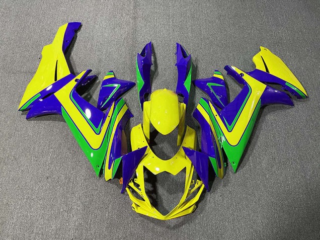 11-24 Orange Green and Blue GSXR 600-750 Fairings 11-24 Orange Green and Blue GSXR 600-750 Fairings