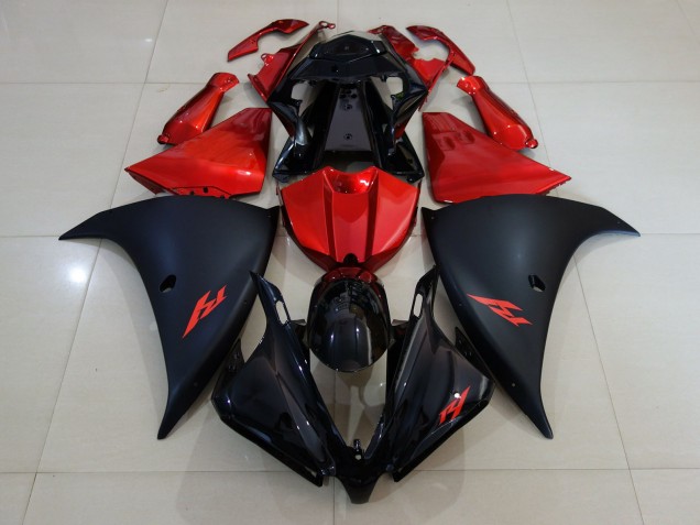 12-14 Matte Black and Fire Red R1 Fairings 12-14 Matte Black and Fire Red R1 Fairings