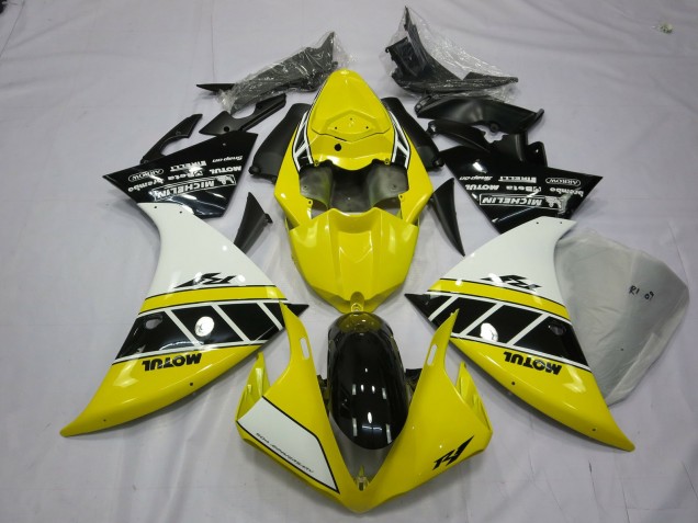 12-14 Yellow And White R1 Fairings 12-14 Yellow And White R1 Fairings