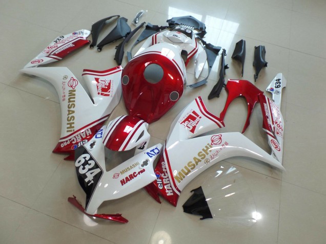 12-16 634 White and Red CBR1000RR Fairings 12-16 634 White and Red CBR1000RR Fairings