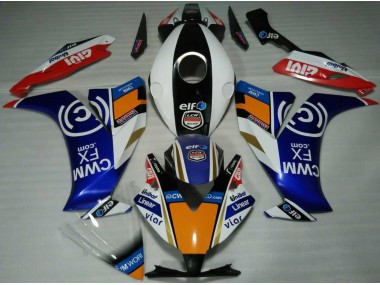 12-16 Elf Blue and Orange CBR1000RR Fairings