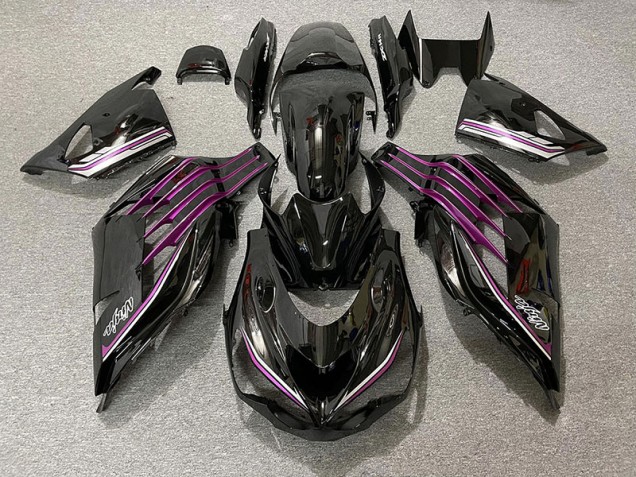 12-21 Gloss Black & Pink ZX14R Fairings 12-21 Gloss Black & Pink ZX14R Fairings