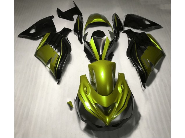 12-21 Gloss Yellow and Black ZX14R Fairings 12-21 Gloss Yellow and Black ZX14R Fairings