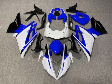 13-16 Gloss White and Blue Daytona 675 Fairings