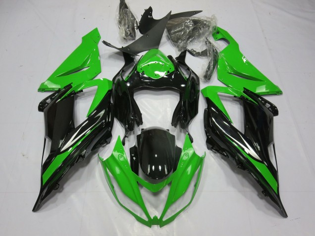 13-18 Black and Green ZX6R Fairings 13-18 Black and Green ZX6R Fairings